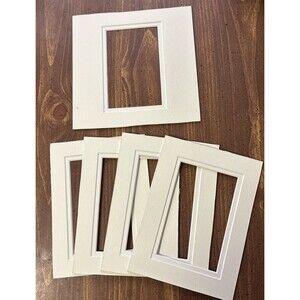 4 Ivory Picture Frame Mats 8x6 Outer 4x6 Inner 1 8x8 Outer 4x6 Inner Dbl Bevel